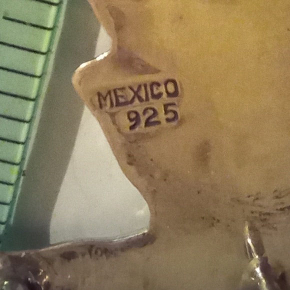 Harvest Thanksgiving Scarecrow sterling Silver Handmade Pendant Brooch Mexico - Picture 4 of 4